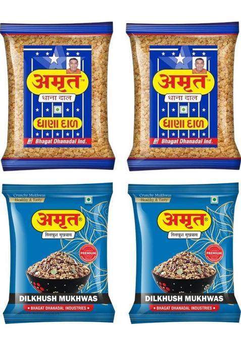 Amrut Dhanadal & Dilkhush Mukhwas Traditional Indian Mouth Freshener Combo Mouth Freshener&nbsp;&nbsp;(4 X 200 G)