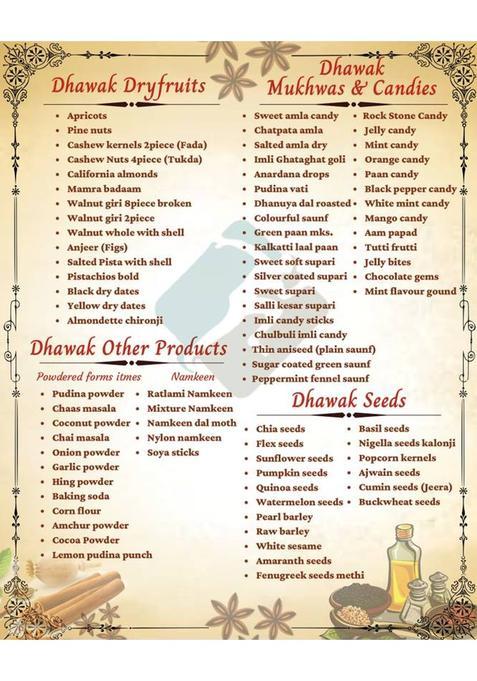 Dhawak Bambaiya Mukhwas Home Made Garden Mouth Freshener|Digestive After-Meal Mukhwas Mint Mouth Freshener (2 X 350 G)