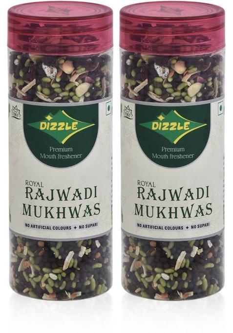 Dizzle Royal Rajwadi Mukhwas Combo | Sweet & Fresh Royal Treat Mint, Rose, Refreshing, Cooling Mouth Freshener&nbsp;&nbsp;(2 X 210 G)