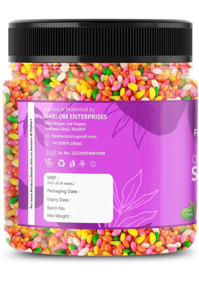 Freshocartz Colourful Sugar Coated Saunf | Coloured Sauf | Sugar Coated Fennel Seeds | Sweet, Mukhwas Mouth Freshener (400 G)