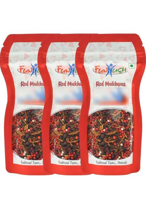 Funtush Red Mix 100 Gm Pack Of 3 Rose Mouth Freshener&nbsp;&nbsp;(3 X 0.1 Kg)
