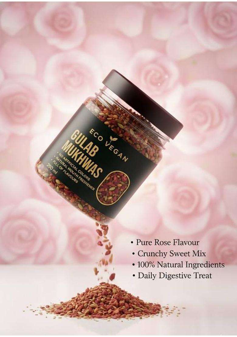 Eco Vegan Gulab Mukhwas 250G Gulab Mouth Freshener&nbsp;&nbsp;(250 G) - Indya