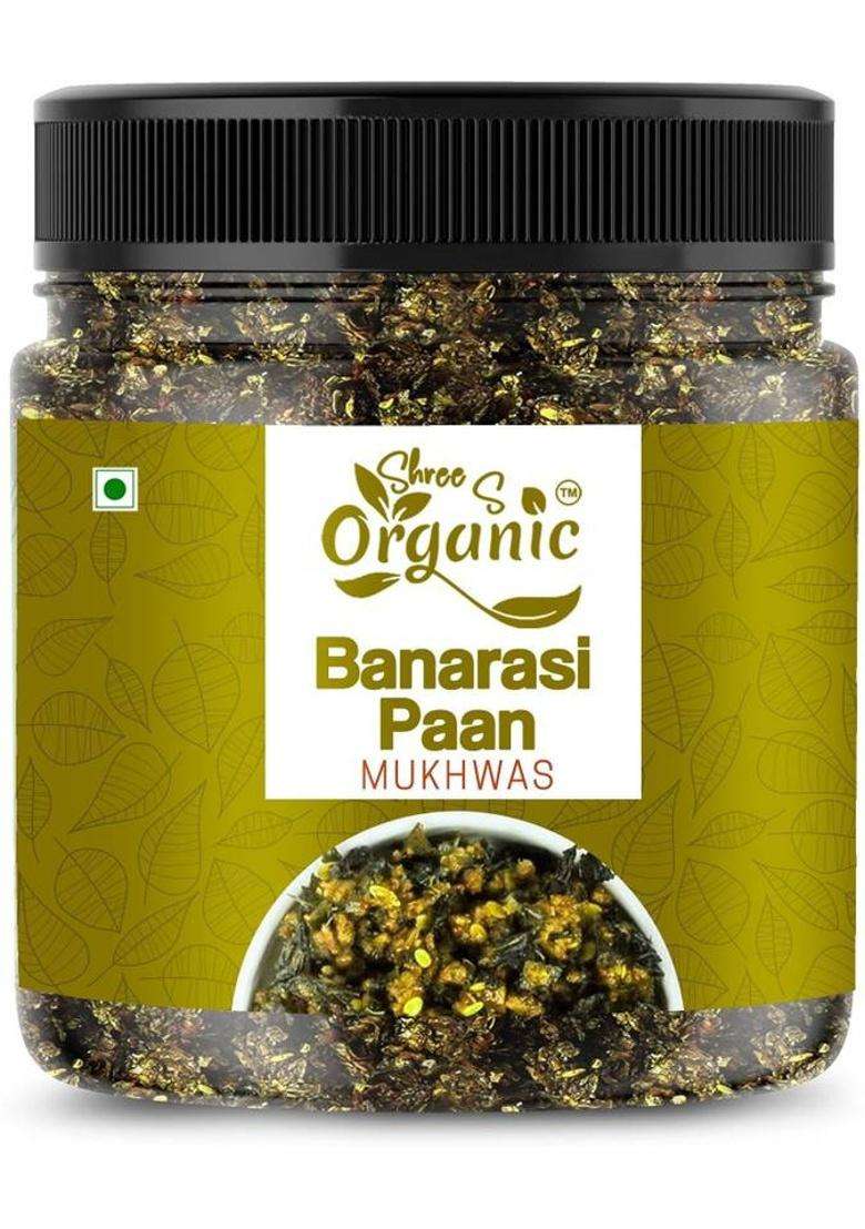 Shree S Organic Banarasi Paan Mukhwas 200G | Sweet & Refreshing Digestive After-Meal Mix Paan Mouth Freshener&nbsp;&nbsp;(200 G) - Indya
