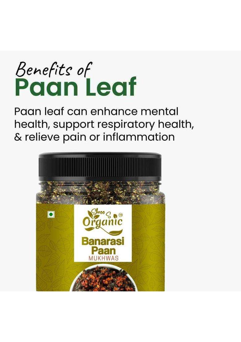 Shree S Organic Banarasi Paan Mukhwas 200G | Sweet & Refreshing Digestive After-Meal Mix Paan Mouth Freshener&nbsp;&nbsp;(200 G) - Indya
