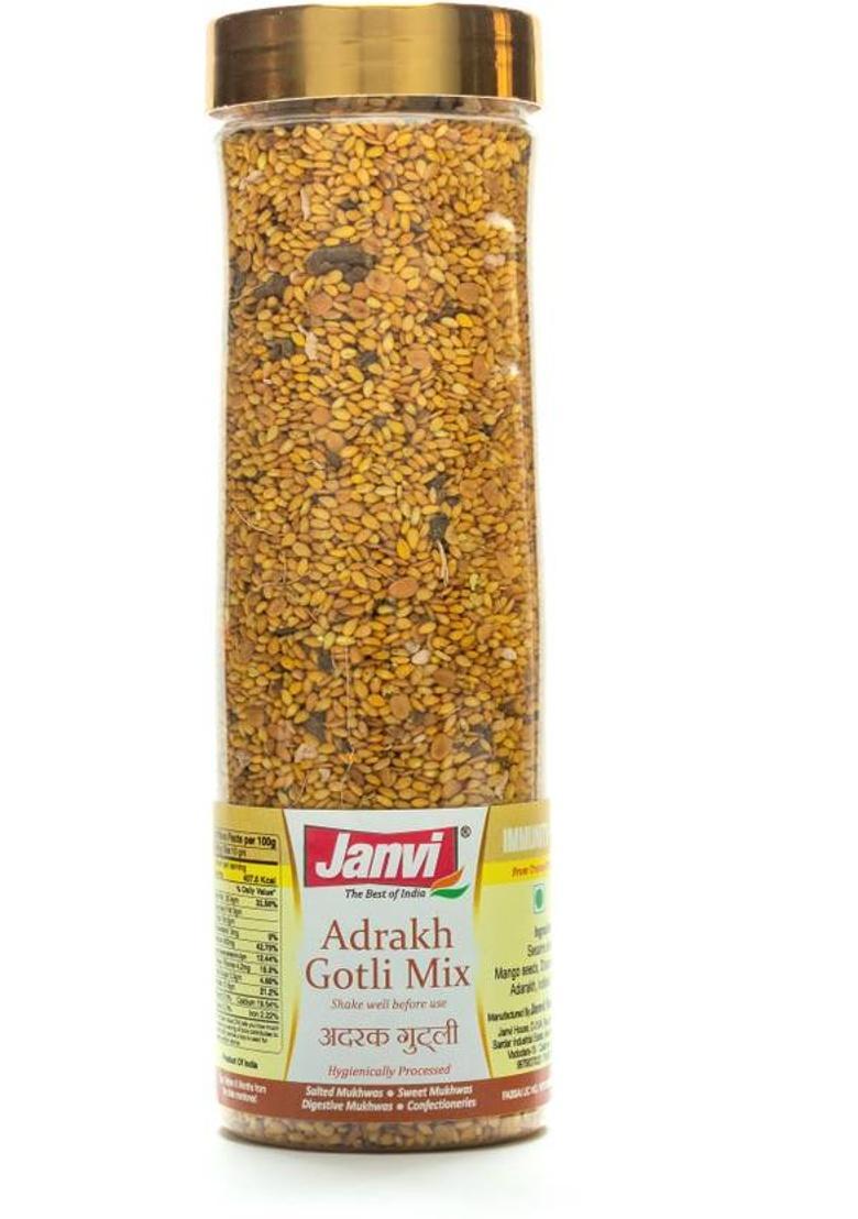 Janvi Foods Adrakh Gotli Mukhwas | Mouth Fresheners | 100% Natural | Healthy Mukhwas Adrakh Mouth Freshener (200 G)