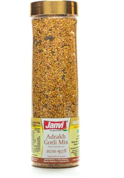 Janvi Foods Adrakh Gotli Mukhwas | Mouth Fresheners | 100% Natural | Healthy Mukhwas Adrakh Mouth Freshener (200 G)
