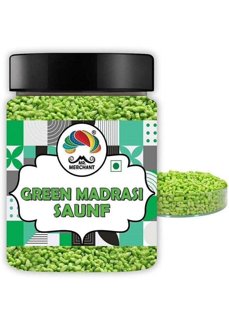 Mr. Merchant Green Madrasi Sauf , Pure And Premium Mukhwas Mouth Freshener ,Health & Digestion ,Sweet Mouth Freshener (300 G) Sauf Mouth Freshener&nbsp;&nbsp;(300 G) - Indya