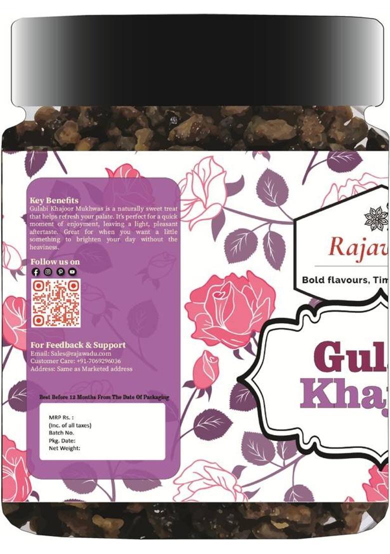 Rajawadu Gulabi Khajoor Mukhwas | Sweet Dates Mukhwas | Tasty Mouth Freshener Gulabi Khajoor Mukhwas, Sweet Dates Mukhwas, Khajoor Mukhwas, Tasty Khajoor Mouth Freshener (0.3 Kg)