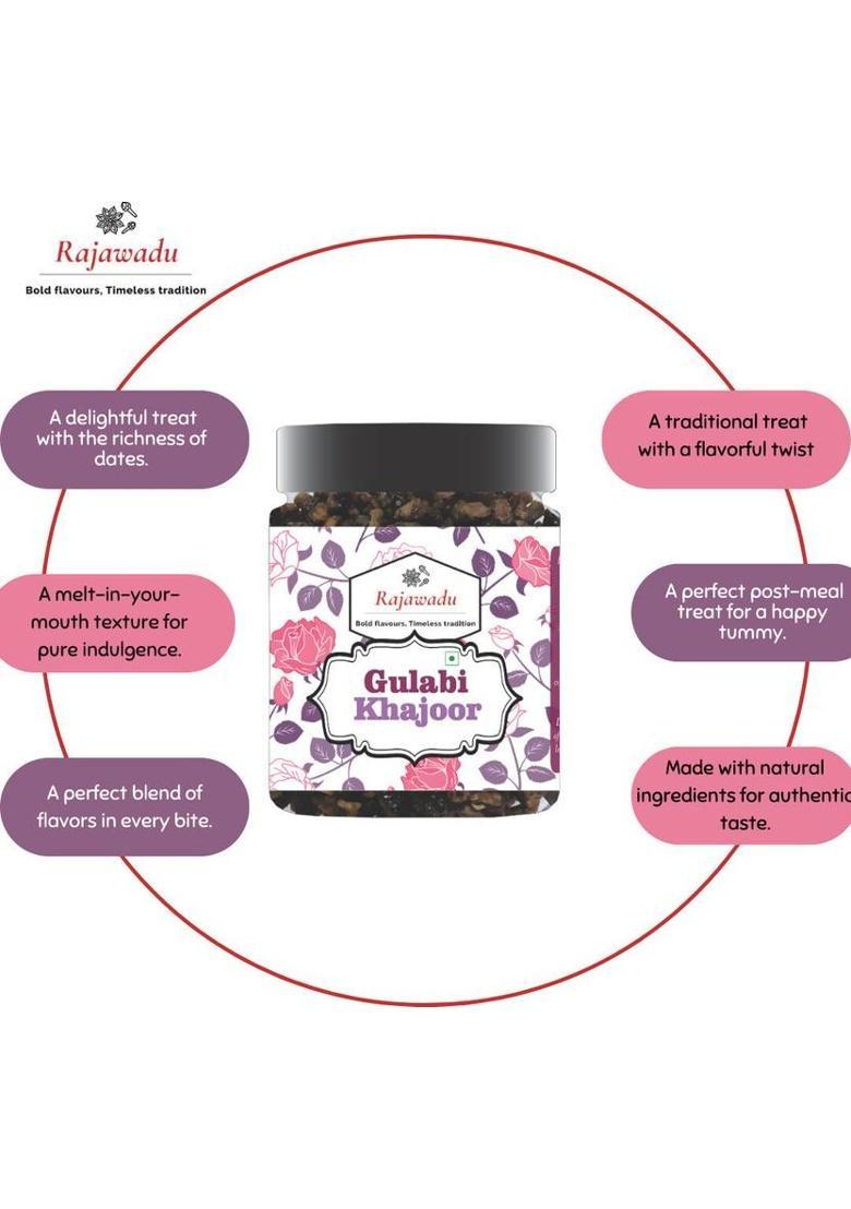 Rajawadu Gulabi Khajoor Mukhwas | Sweet Dates Mukhwas | Tasty Mouth Freshener Gulabi Khajoor Mukhwas, Sweet Dates Mukhwas, Khajoor Mukhwas, Tasty Khajoor Mouth Freshener (0.3 Kg)
