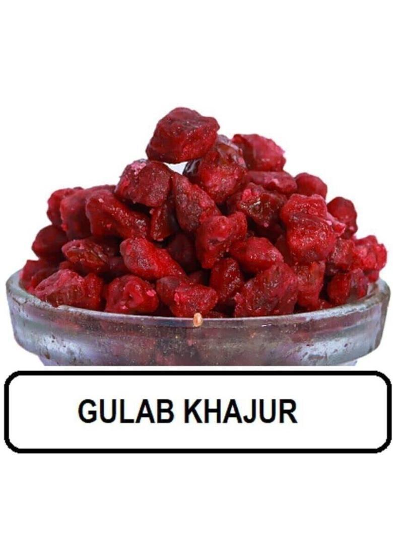 Veganic Pink Dried Dates Mouth Freshener | Gulab Khajur Supari Mukhwas Sweet Mouth Freshener (200 G)