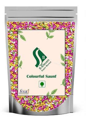 S Eleven Super Market Sugar Coated Fennel/Saunf/Colourful Fennel Candy/Tini Mini Mukhwa Sweet Mouth Freshener&nbsp;&nbsp;(500 G)