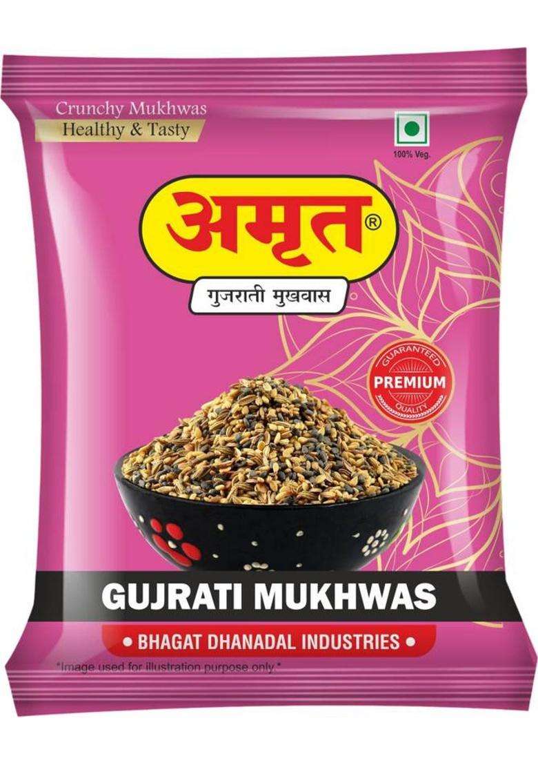 Amrut Dhanadal & Gujrati Mukhwas Traditional Indian Mouth Freshener Combo Mouth Freshener&nbsp;&nbsp;(4 X 200 G) - Indya