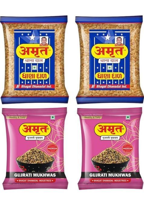 Amrut Dhanadal & Gujrati Mukhwas Traditional Indian Mouth Freshener Combo Mouth Freshener&nbsp;&nbsp;(4 X 200 G)