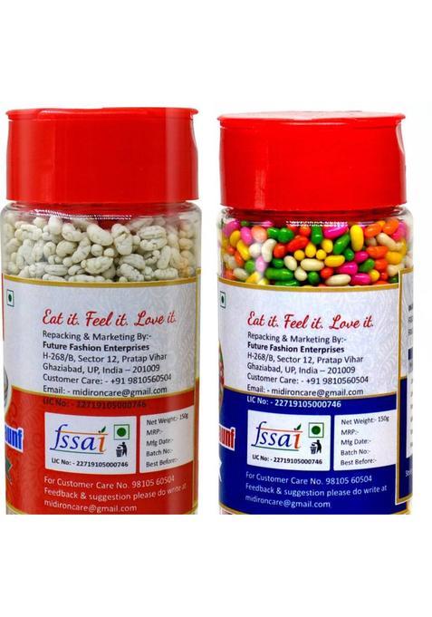 Midiron Mukhwas Pack 2, Sweet Mix Colorful Saunf & Madrasi Paan Mukhwas (150 Gm Each) Paan Mouth Freshener (2 X 150 G)