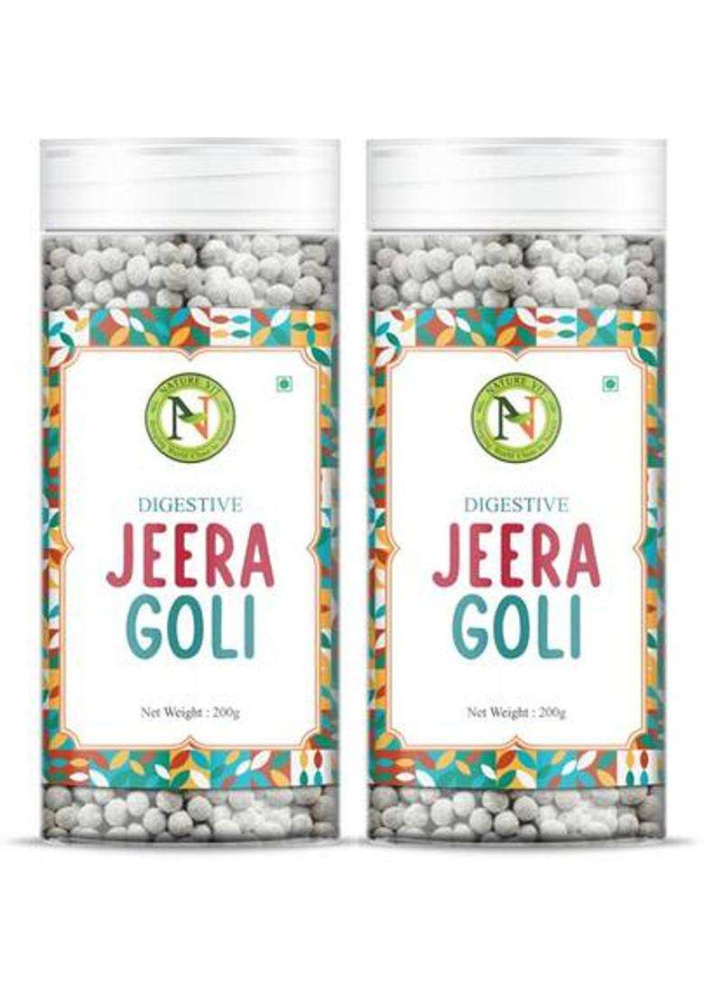 Nature Vit Digestive Jeera Goli Mukhwas, Mouth Freshener, Digestive, After-Meal Snack Jeera Mouth Freshener&nbsp;&nbsp;(400 G) - Indya