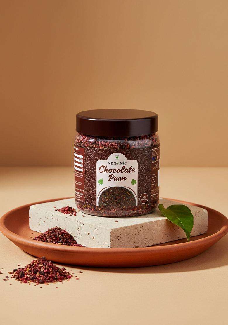 Veganic Chocolate Coated Paan Mukhwas | Choco Flavour Pan Sweet Mouth Freshener&nbsp;&nbsp;(200 G) - Indya
