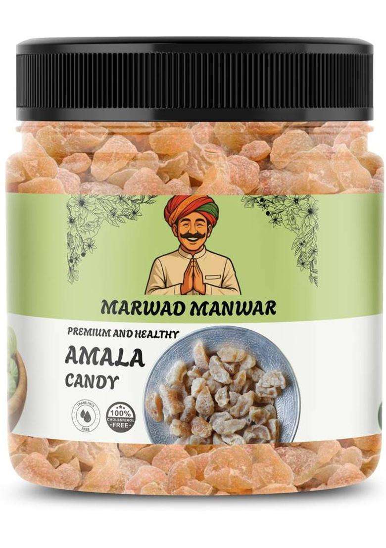 Marwad Manwar Natural Dried Sweet Amla Candy 300 Gm | Dry Amla Candy | Aamla Mouth Freshener&nbsp;&nbsp;(300 G) - Indya