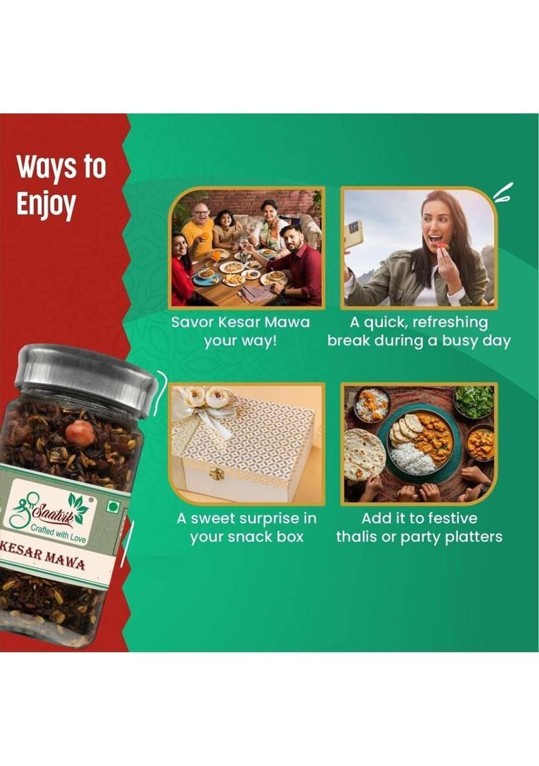 Shree Saatvik Kesar Mawa Mukhwas Mouth Freshener (0.14 Kg)