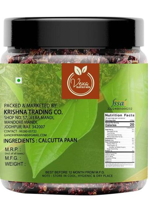 Vexa Naturals Calcutta Pan | Sweet Gulkand Pan Mouth Freshener With Authentic Flavor | Mukhwas Sweet & Refreshing Paan Mix Mouth Freshener (400 G)