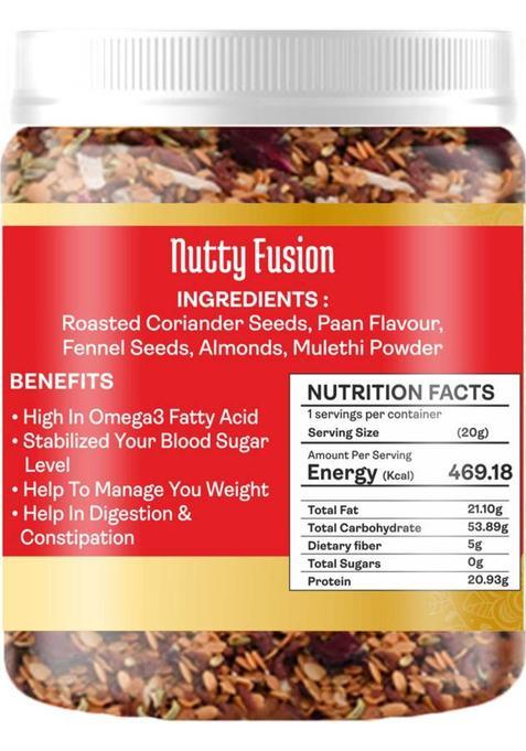 Vilaas Dried Nutty Fusion | Healthy, Delicious Snack With Nuts & Fruits Sweet Mouth Freshener (600 G)