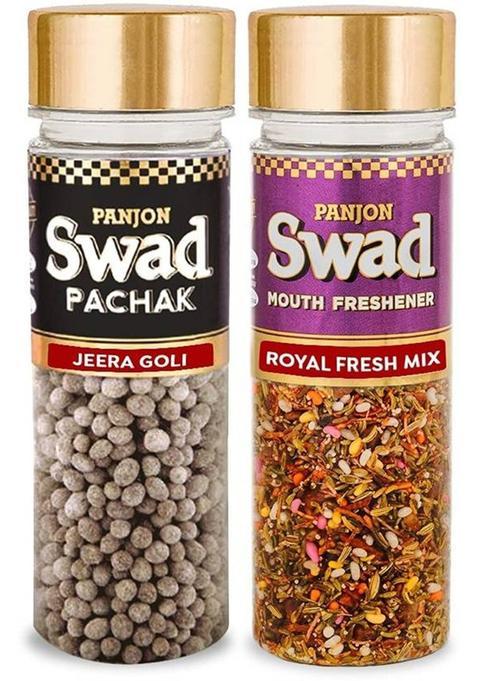 Panjon Swad Jeera Goli & Royal Fresh Mix Pachak (Mukhwas Mouth Fresheners) 2 Bottles, 260G Jeera Goli & Royal Fresh Mix Pachak (Mukhwas Mouth Fresheners) 2 Bottles, 260G Mouth Freshener&nbsp;&nbsp;(2 X 130 G)