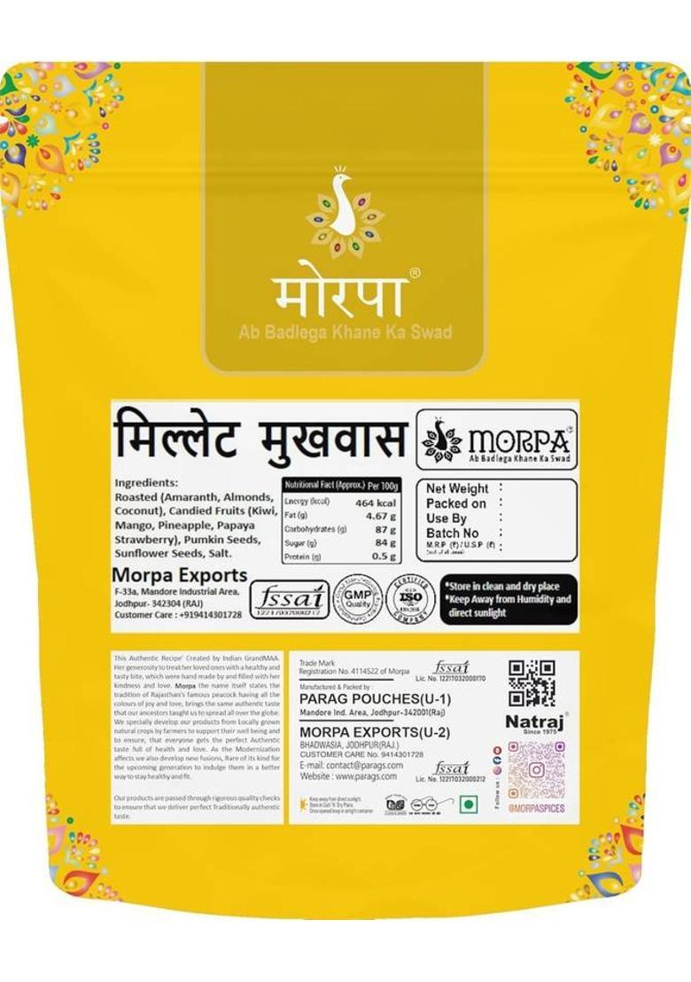 Morpa Millet Mukhwas Mouth Freshener | A Delicious Mix Of Almonds, Seeds, And Fruits Mukhwas Mouth Freshener (4 X 200 G)