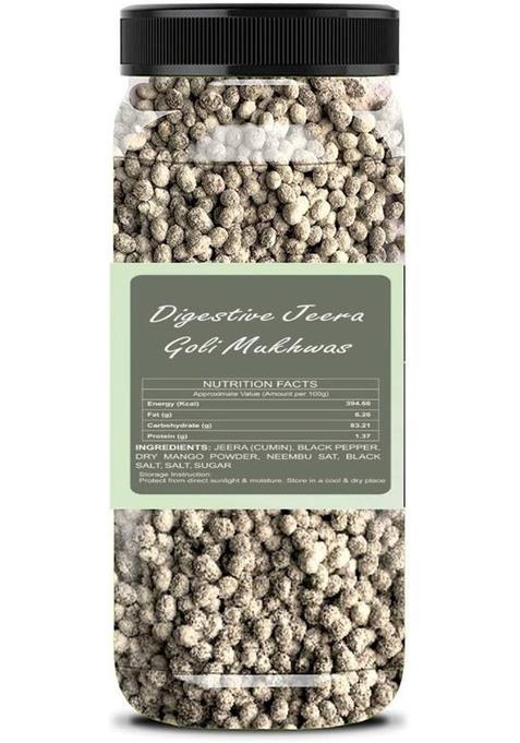 Organic Bites Digestive Jeera Goli Mukhwas (Jeera Goli Churan) Jar Pack Mouth Freshner Mouth Freshener (200 G)