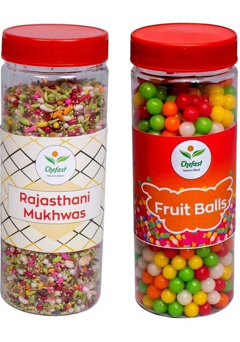 Chefast Rajasthani Mukhwas, Fruit Balls Mukhwas (Digestive, After-Meal Snack) 230G Each Sweet Mouth Freshener&nbsp;&nbsp;(2 X 230 G)