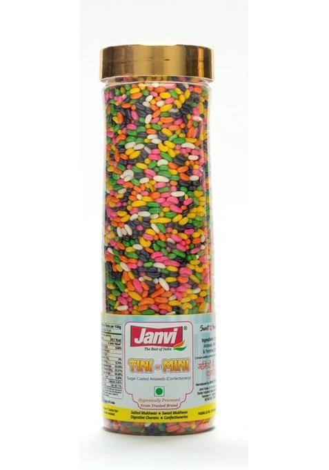 Janvi Foods Tini Mini Sweet Mukhwas | Sugar Coated Saunf | Colorful Tini Mini Mouth Freshener&nbsp;&nbsp;(300 G)