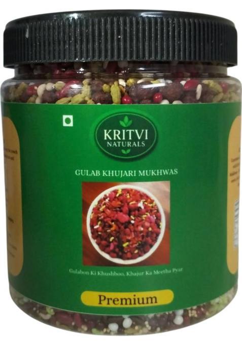 Kritvi Naturals Gulab Khujari Mukhwas – Sweet Rose & Date Mouth Freshener | Traditional Indian Gulab Mouth Freshener&nbsp;&nbsp;(350 G)