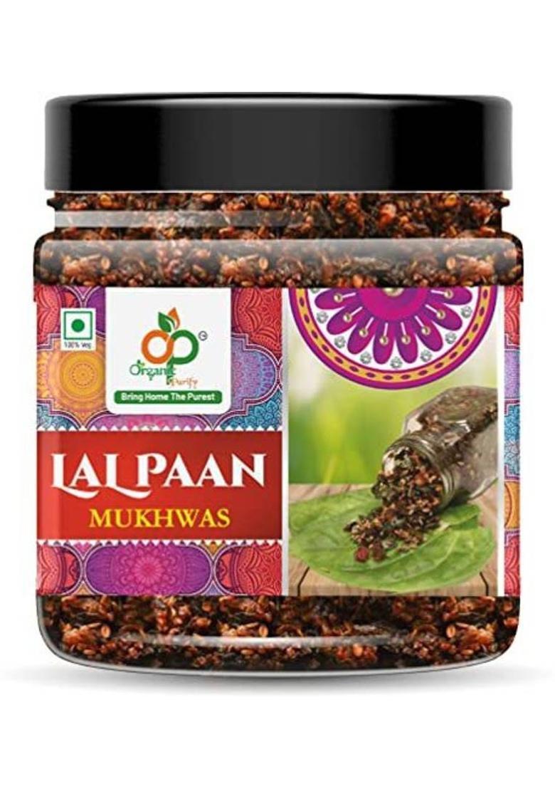 Organic Purify Calcutta Paan Mukhwas , 300 G Jar Pack Gulkand Pan | Lal Paan Paan Mouth Freshener (300 G)