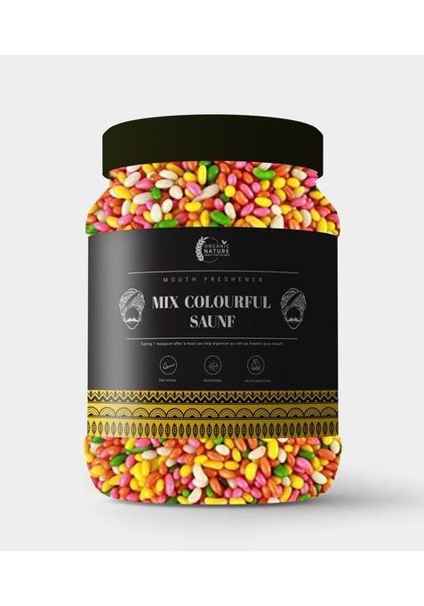 Organic Nature Colourful Sugar Coated Saunf| Colorful Fennel Seed - 150 Gms. Mouth Freshener Mix Mouth Freshener&nbsp;&nbsp;(150 G)