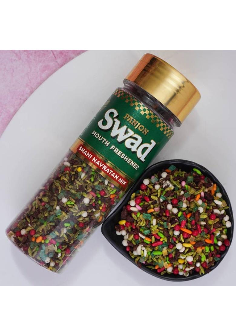 Swad Shahi Navratan Mix Mukhwas Mouth Freshener (100% Natural & Digestive), 2 Bottles, 280G Shahi Navratan Mix Mukhwas Mouth Freshener (100% Natural & Digestive) Mouth Freshener (2 X 140 G)
