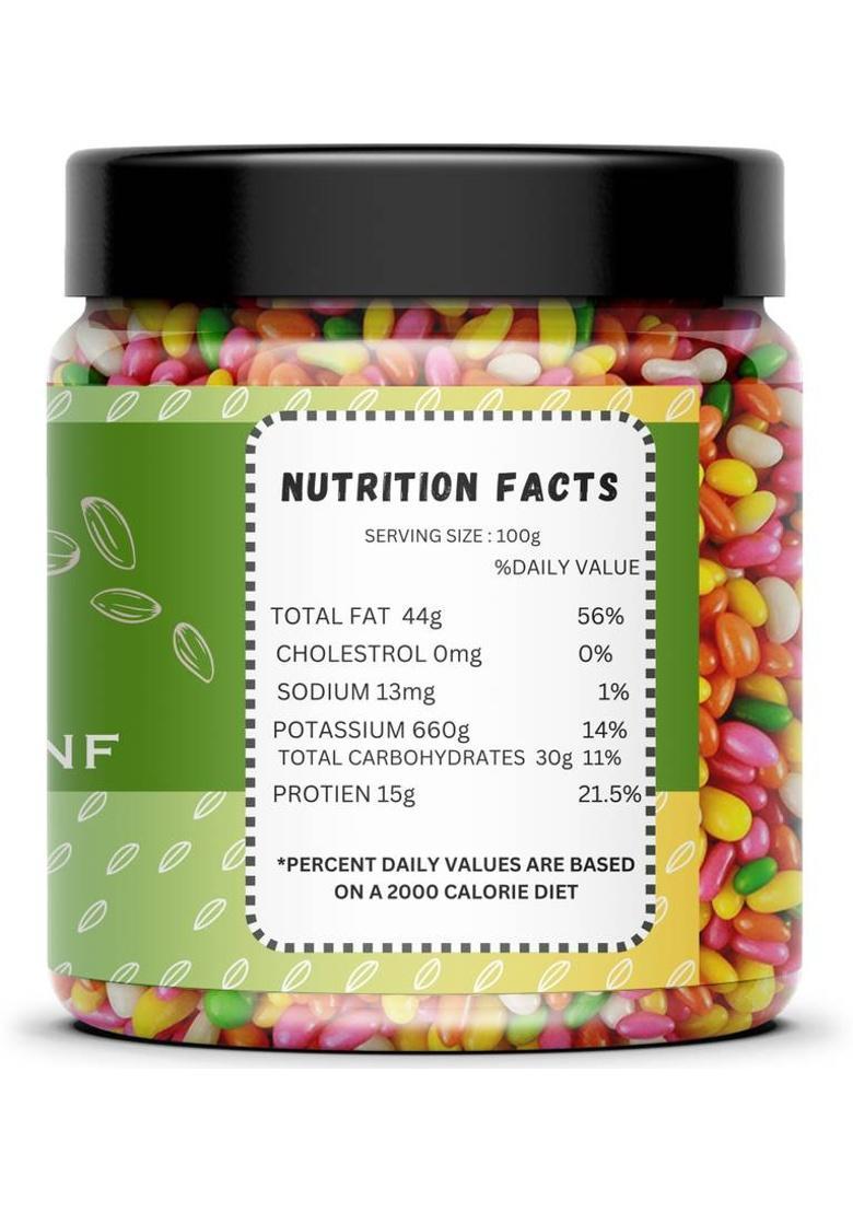 Gotrey Mutli Colorful Saunf Mukhwas Sugar Coated Sweet Fennel Seed 300 Gm Saunf Mouth Freshener (300 G)