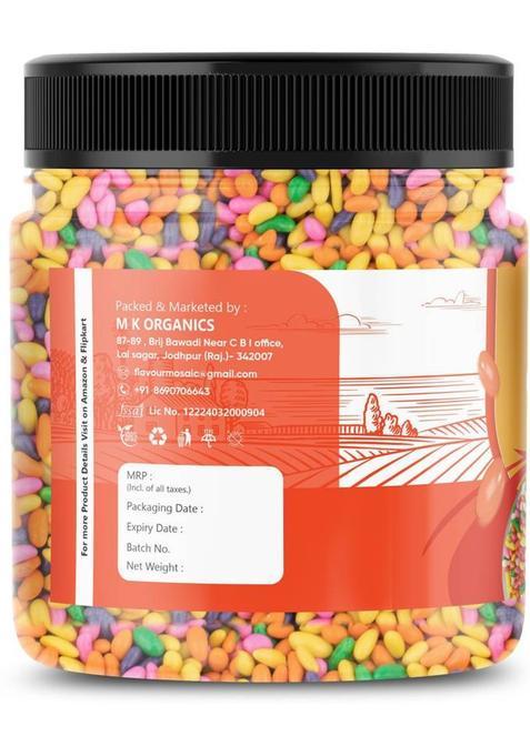 Flavour Mosaic Coloured Saunf 400G | Sweet Fennel Seeds, Mukhwas, Digestive Sweet Mouth Freshener (400 G)
