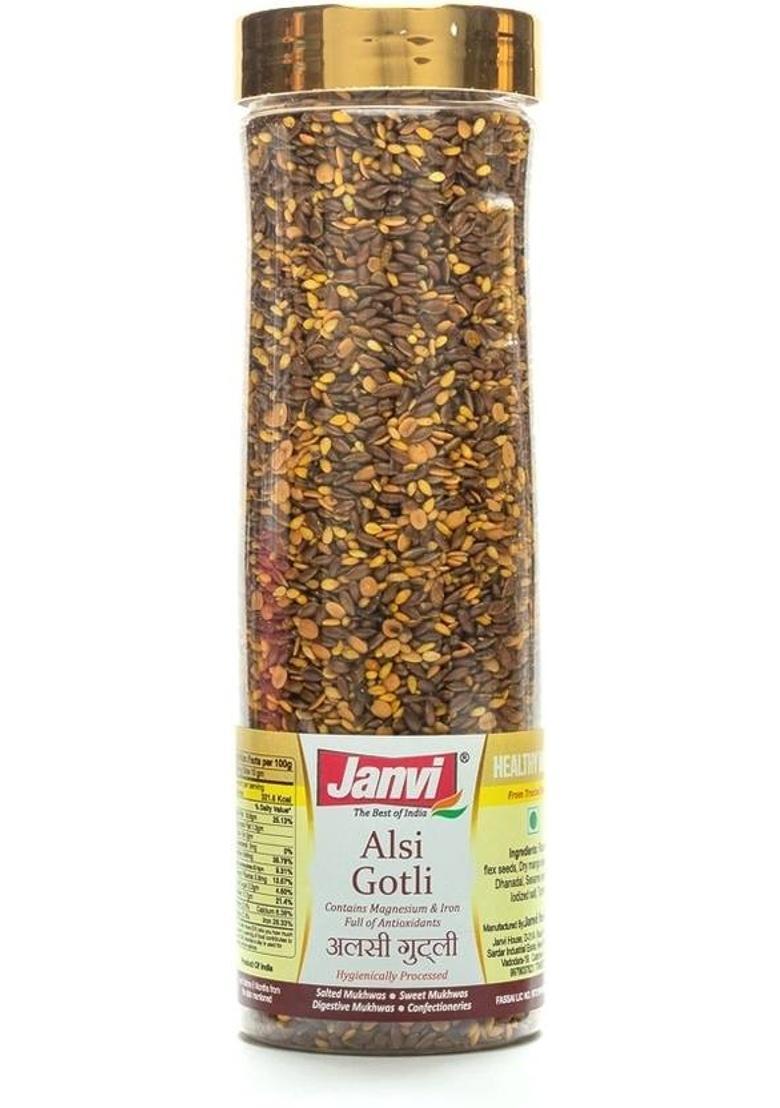 Janvi Foods Flax Seed Gotli | Alsi Gotli | Gotli Mukhwas | Natural Digestive Mouth Freshener (200 G)