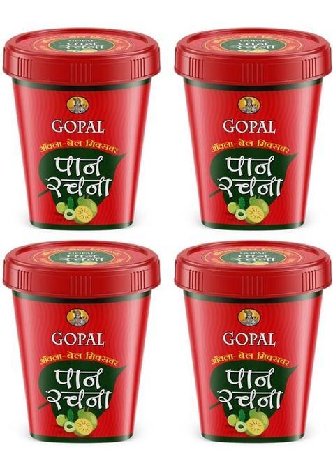 Gopal Pan Ki Jaan Khus With Device Paan Rachna Amla Bael Mixture | Herbal After-Meal Snack & Digestive Mukhwas Amla Mouth Freshener&nbsp;&nbsp;(4 X 50 G)