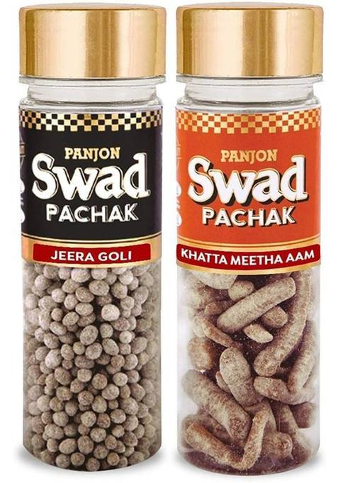Panjon Swad Jeera Goli & Khatta Meetha Aam Pachak Jeera Goli & Khatta Meetha Aam Pachak Mouth Freshener&nbsp;&nbsp;(2 X 135 G)