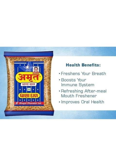 Amrut Mukhwas & Dhanadal Salty Coriander Mouth Freshener Mukhwas Mouth Freshener (4 X 200 G)