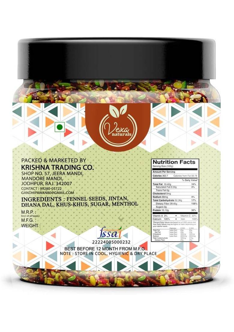 Vexa Naturals Rajasthani Mukhwas, Traditional Mouth Freshener Mukhwas Mix Fennel Seeds Mouth Freshener (400 G)