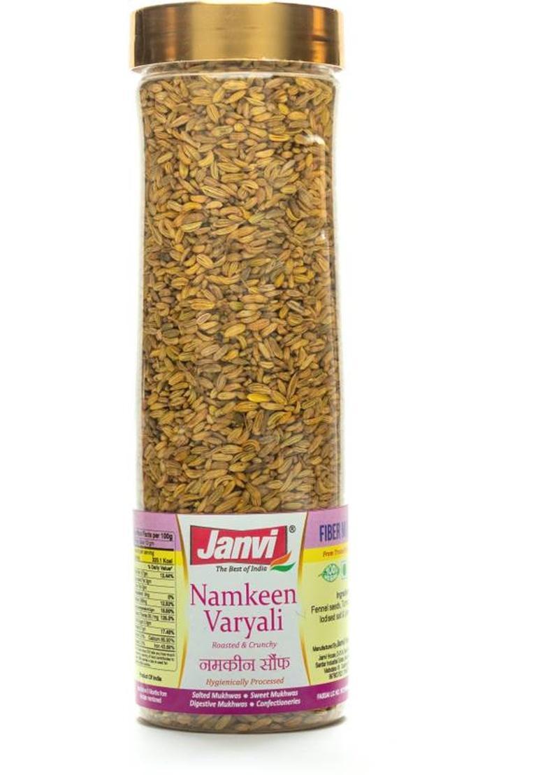 Janvi Foods Namkeen And Roasted Saunf | Variyali | Fennel Seed | Roasted Namkeen Mouth Freshener (130 G)