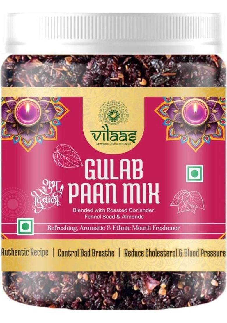 Vilaas Gulab Paan Mukhwas – Sweet & Refreshing Paan Mix For After Meal Freshness Gulaab Mouth Freshener (300 G)