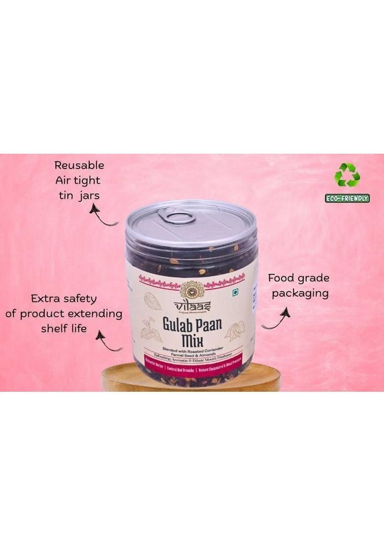 Vilaas Gulab Paan Mukhwas – Sweet & Refreshing Paan Mix For After Meal Freshness Gulaab Mouth Freshener (300 G)