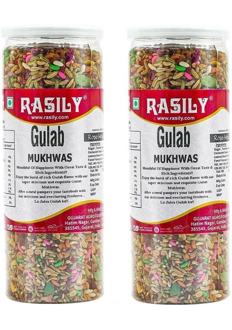 Rasily Gulab Mukhwas Mouth Freshener (Gulab Mukhwas Pack Of 2) Mouth Freshener (2 X 150 G)
