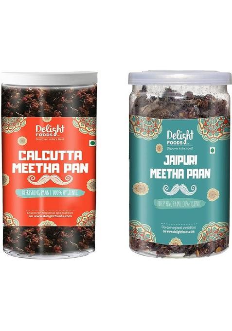 Delight Foods Calcutta Meeth Paan & Jaipuri Meeth Paan Without Supari (100 Each) Traditional Mukhwas Mouth Freshener&nbsp;&nbsp;(2 X 100 G)