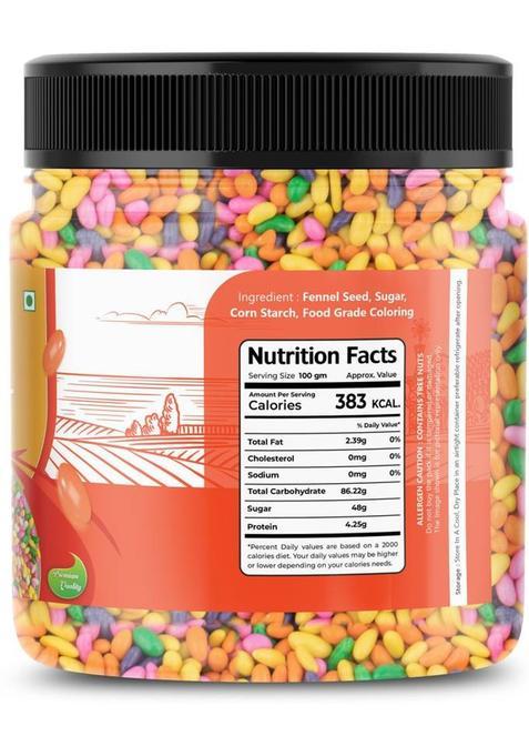 Flavour Mosaic Coloured Saunf 800G | Sweet Fennel Seeds, Mukhwas, Digestive (Pack Of 2) Sweet Mouth Freshener (2 X 400 G)