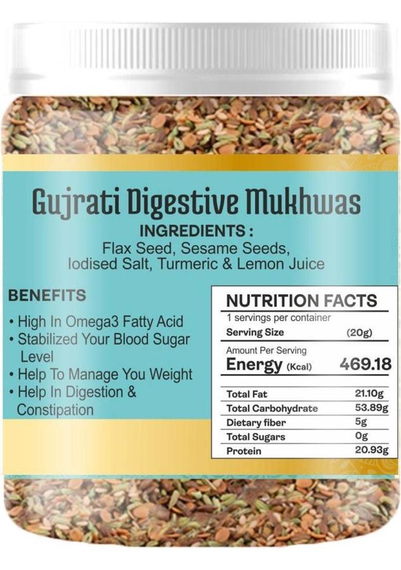 Vilaas Gujarati Digestive Mix 300G | Royal Mukhwas | Mouth Freshener & Fibre Sweet Mouth Freshener (300 G)