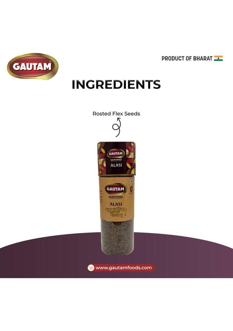 Gautam Alsi Mukhwas | Digestive Mukhwas | Natural & Traditional Indian Mukhwas Flax Seeds Mouth Freshener (3 X 100 G)