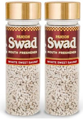 Swad White Sweet Saunf Chennai Mind Mukhwas Mouth Freshener (100% Natural & Digestive), 2 Bottles, 240G White Sweet Saunf Chennai Mind Mukhwas Mouth Freshener (100% Natural & Digestive) Mouth Freshener&nbsp;&nbsp;(2 X 120 G)