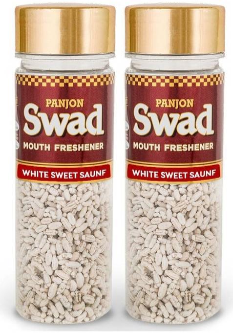 Swad White Sweet Saunf Chennai Mind Mukhwas Mouth Freshener (100% Natural & Digestive), 2 Bottles, 240G White Sweet Saunf Chennai Mind Mukhwas Mouth Freshener (100% Natural & Digestive) Mouth Freshener&nbsp;&nbsp;(2 X 120 G)